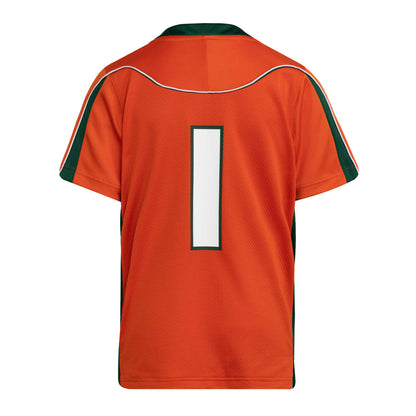 adidas Miami Hurricanes Youth Orange 2001 Collection Replica #1 Jersey