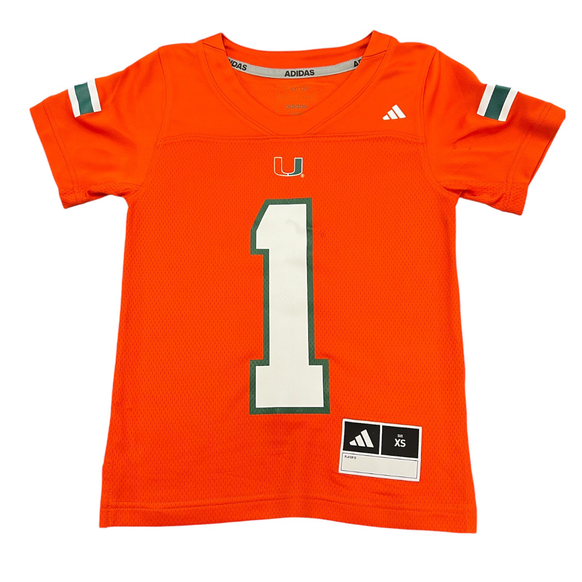 Miami Hurricanes adidas #1 Cam Ward Student Athlete Youth Orange Football Jersey-24R