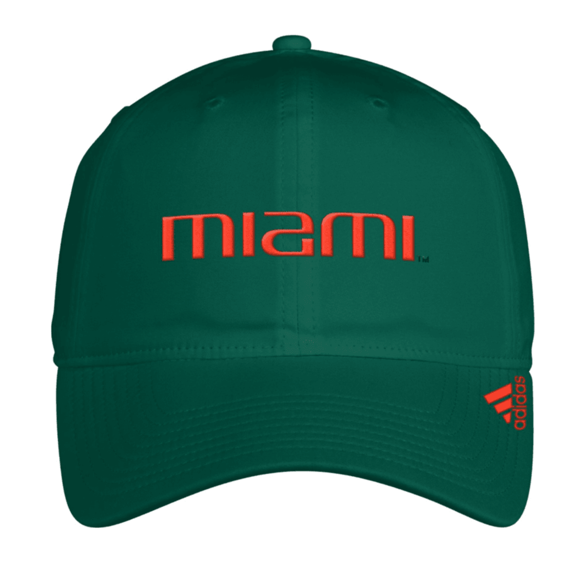 Adidas Miami Hurricanes Adjustable Green Slouch Cap