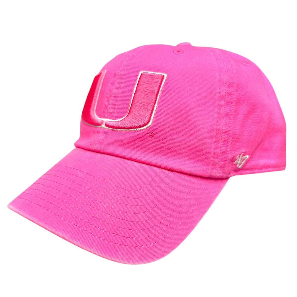 &#39;47 Brand Miami Hurricanes Women&#39;s Neon Pink Clean Up Hat