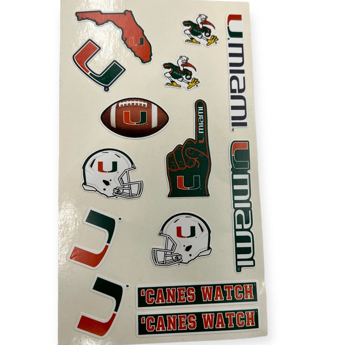 WinCraft Miami Hurricanes Face Cals 4&quot; X 7&quot;