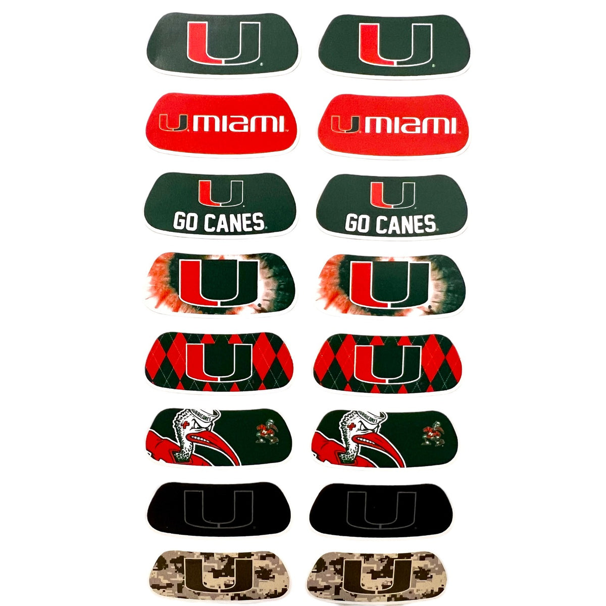 WinCraft Miami Hurricanes Eye Black Sheet