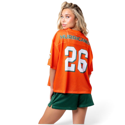 ESTABLISHED & CO. Miami Hurricanes Women’s Orange The Boyfriend Jersey