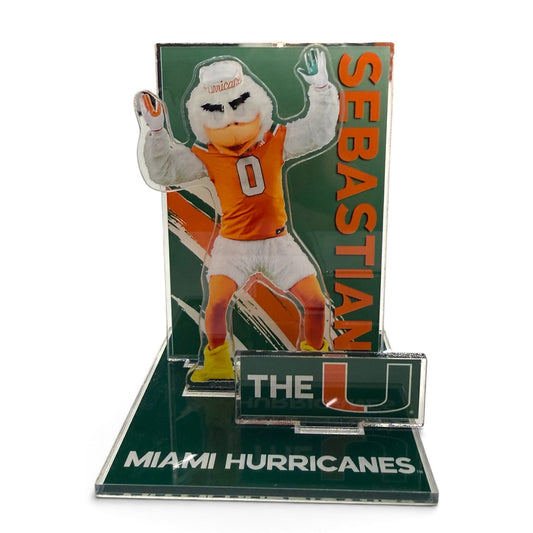 WinCraft Miami Hurricanes 3D Sebastian the Ibis Collector Stand