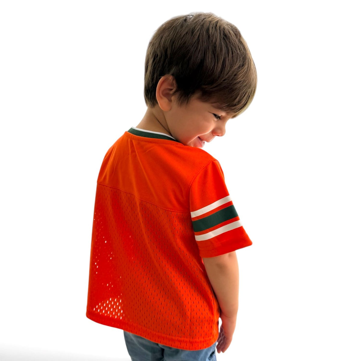 Colosseum Miami Hurricanes Toddler Orange All Day Football Jersey