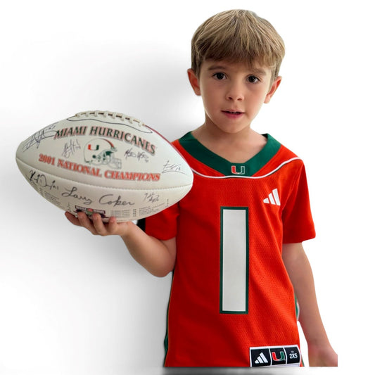 adidas Miami Hurricanes Youth Orange 2001 Collection Replica #1 Jersey