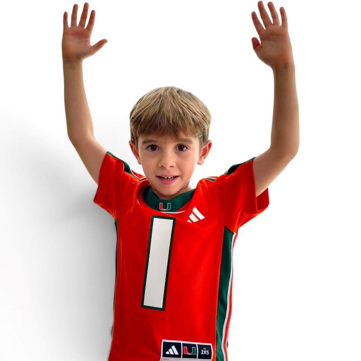 adidas Miami Hurricanes Youth Orange 2001 Collection Replica #1 Jersey