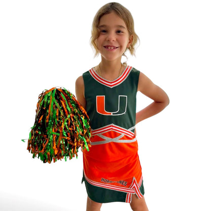 Colosseum Miami Hurricanes Youth Orange Lollipop Park Cheer Set