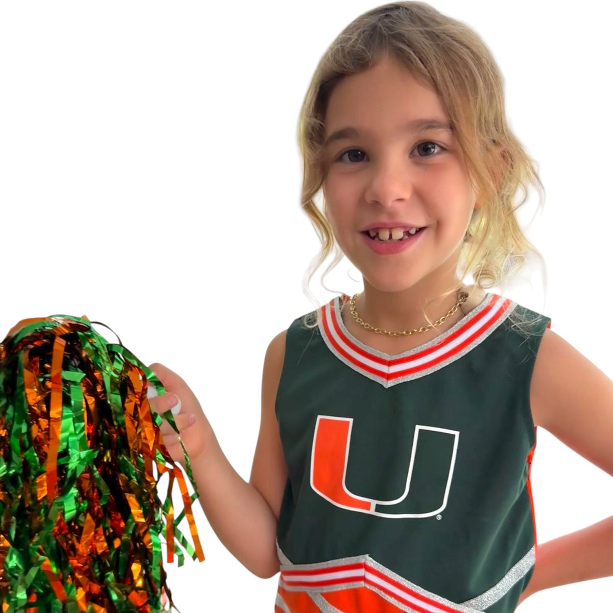 Colosseum Miami Hurricanes Youth Orange Lollipop Park Cheer Set
