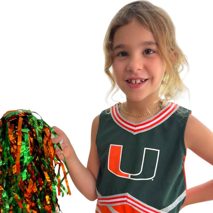 Colosseum Miami Hurricanes Youth Orange Lollipop Park Cheer Set