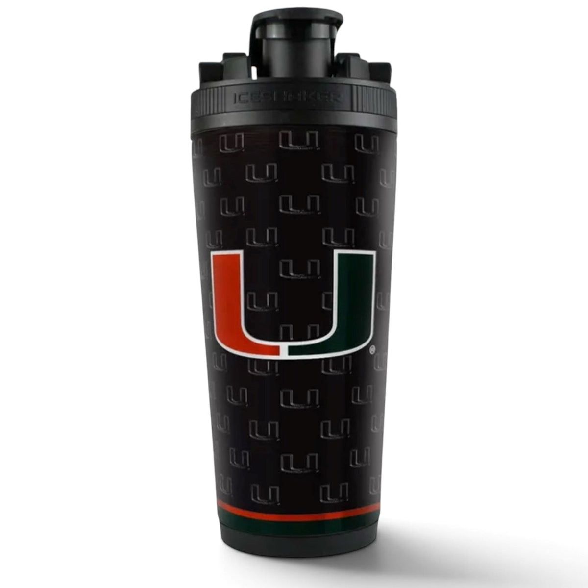 WinCraft Miami Hurricanes Black 26 oz Ice Shaker