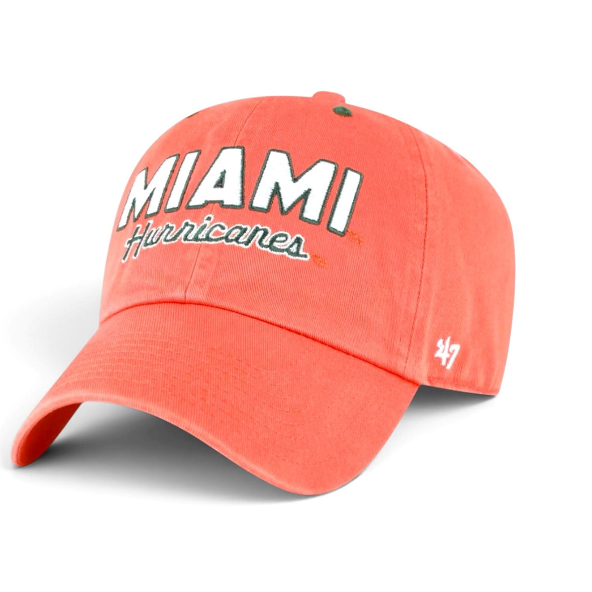 '47 Brand Miami Hurricanes Orange Mascot Mania Adjustable Hat