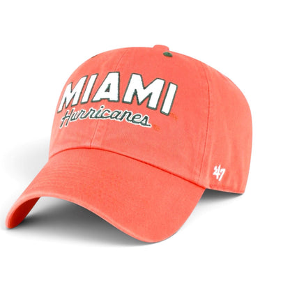 '47 Brand Miami Hurricanes Orange Mascot Mania Adjustable Hat