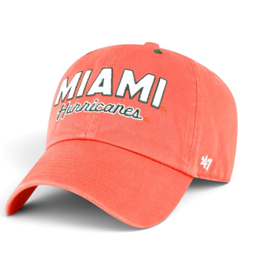 '47 Brand Miami Hurricanes Orange Mascot Mania Adjustable Hat
