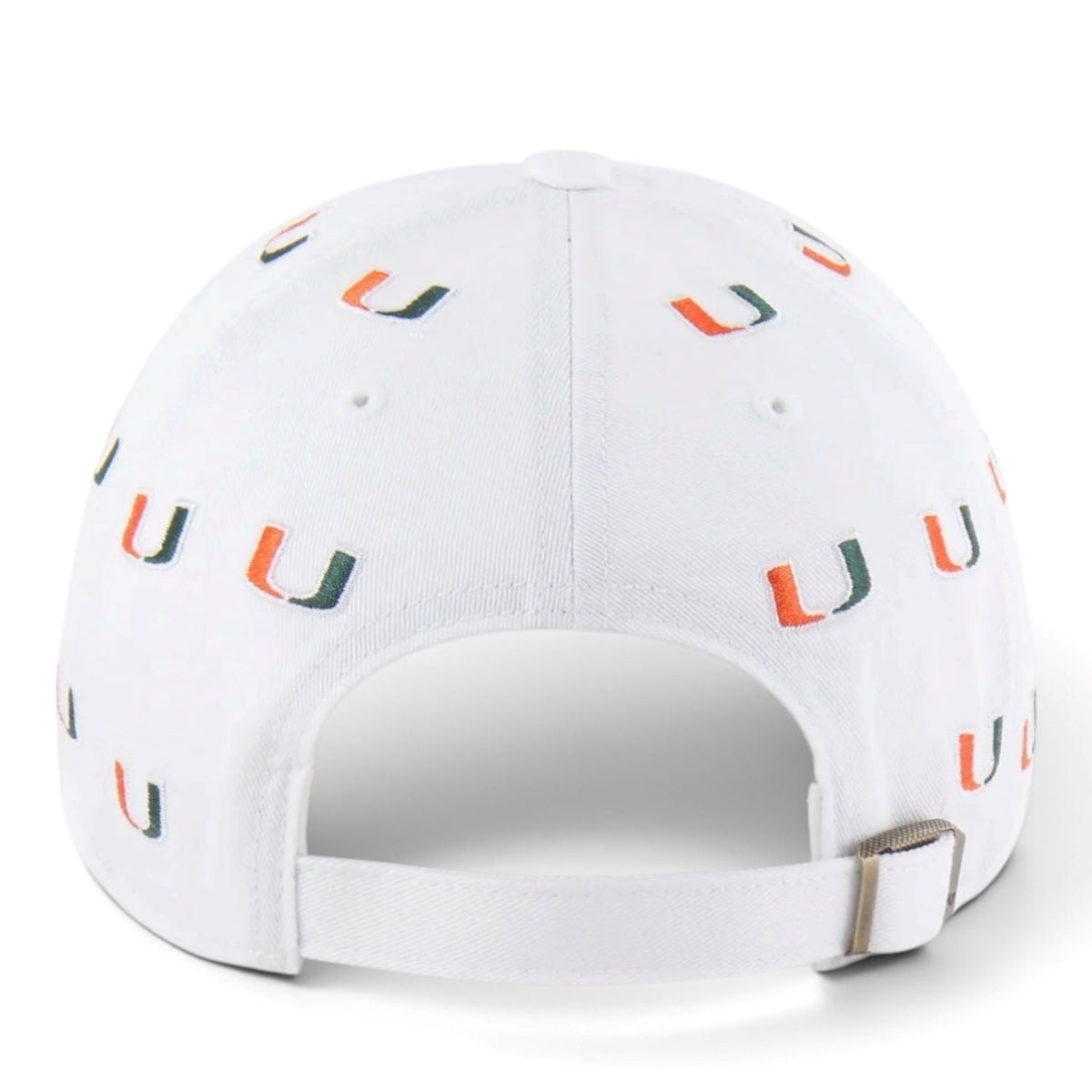 '47 Brand Miami Hurricanes Women's White Adjustable Clean UP U Confetti Hat