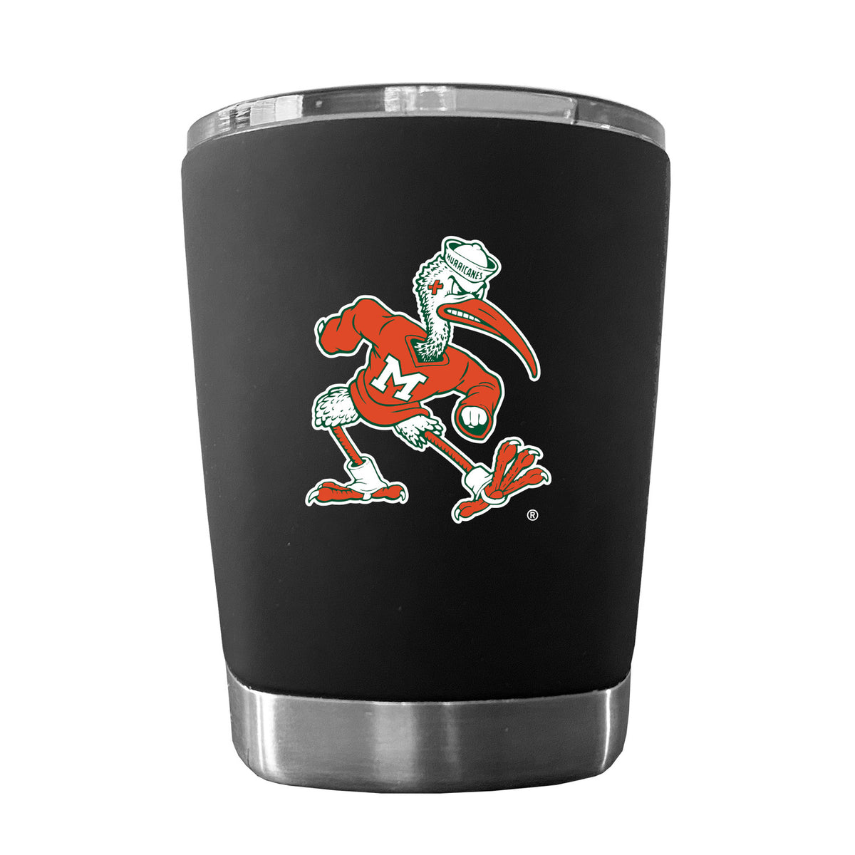 The Fanatic Group University of Miami 12oz Low Ball Black Tumbler