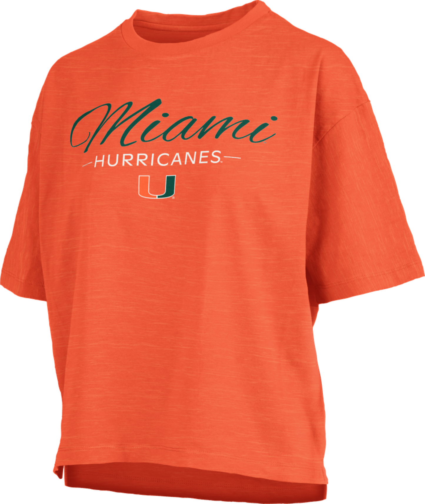 Pressbox Miami Hurricanes Women's Orange Motley Slub T-Shirt