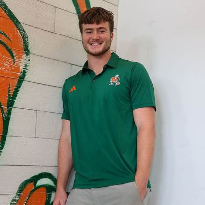 adidas Miami Hurricanes Green Ultimate365 Sebastian Polo