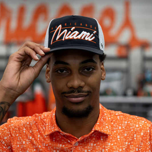 '47 Brand Miami Hurricanes Black Condor Mesh Trucker Adjustable Hat