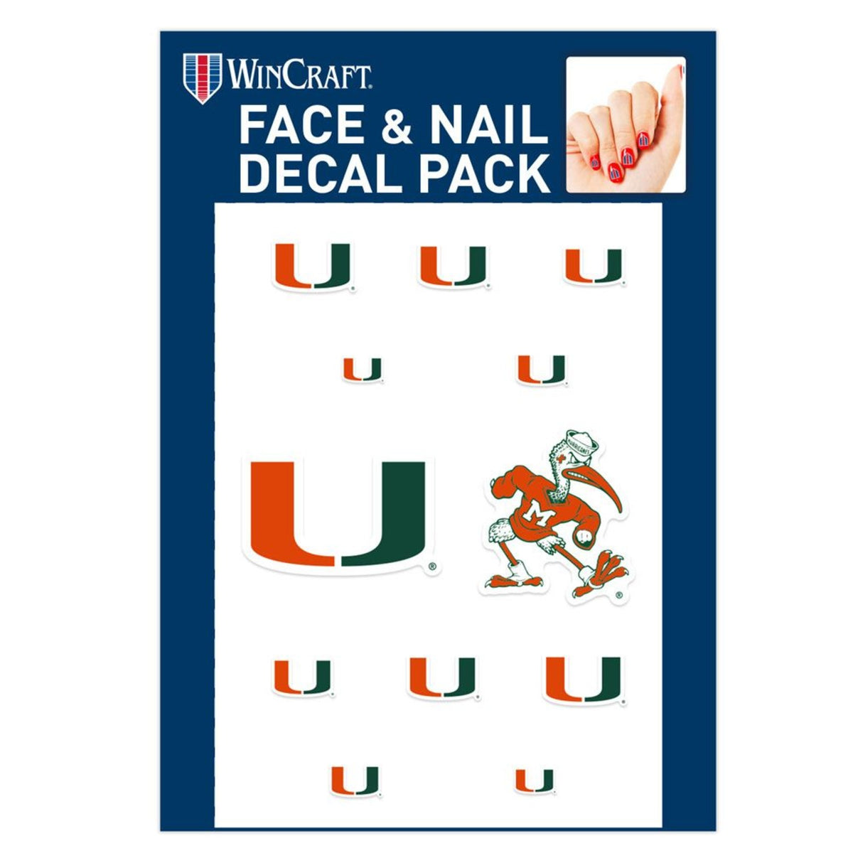 WinCfraft University of Miami Nail Cals