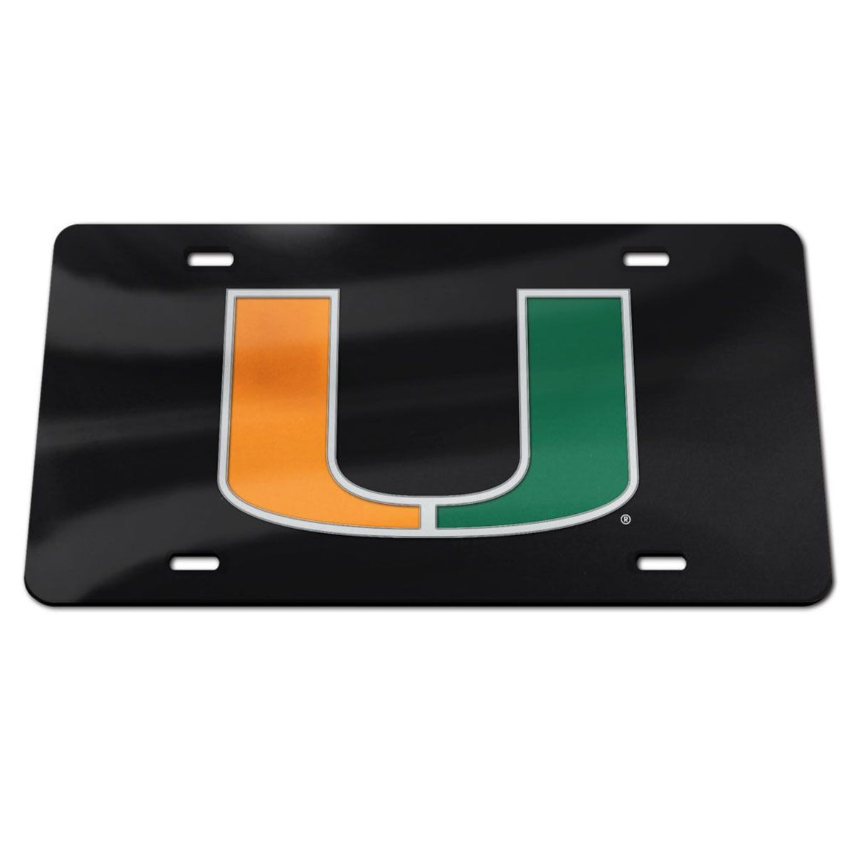 WinCraft University of Miami Black Logo License Plate