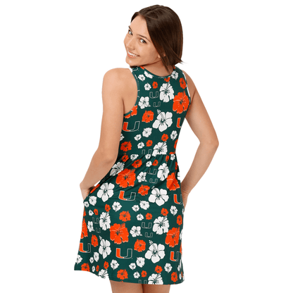 Foco Women's Miami Hurricanes Floral Dress