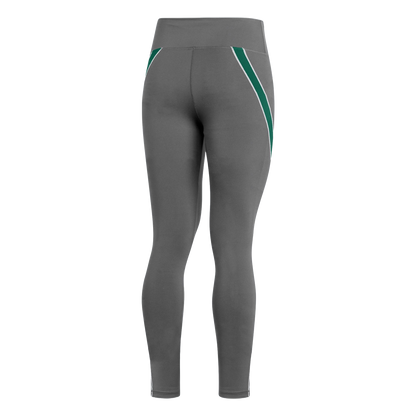 adidas Women's Miami Hurricanes Grey Stadium 7/8 AeroReady Leggings