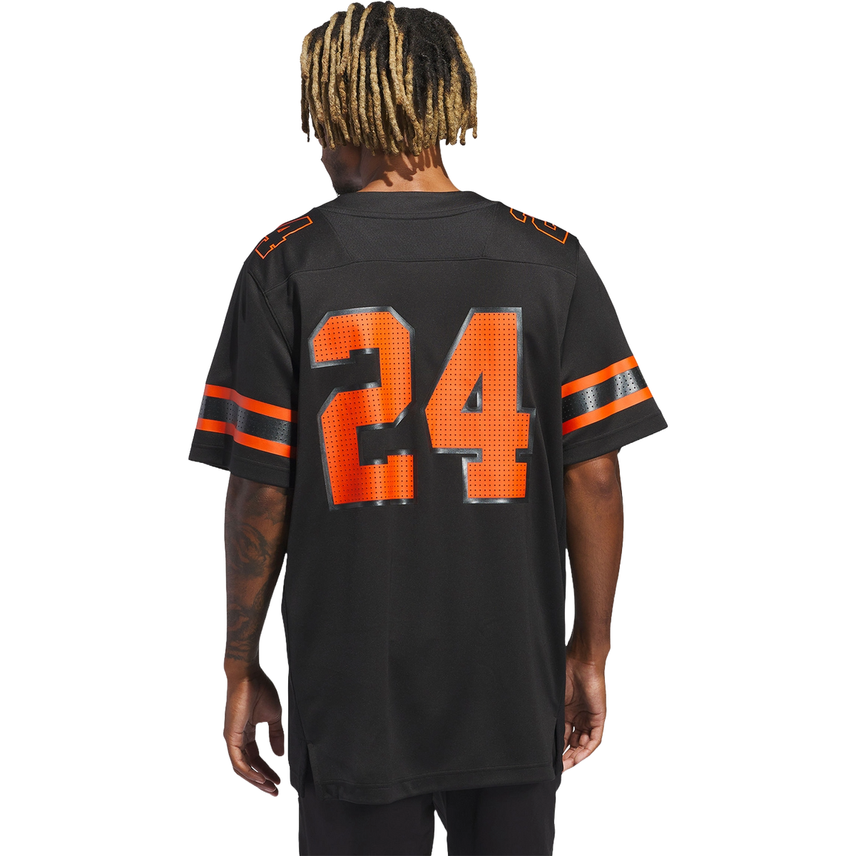 adidas Miami Hurricanes 2024 Black Strategy #24 Football Jersey