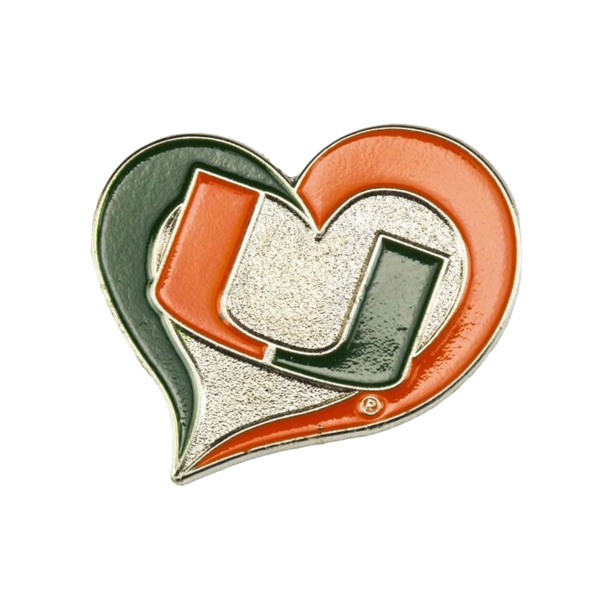 Aminco University of Miami Heart Lapel Pin