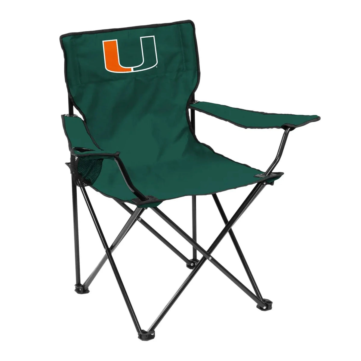 Logo Brand University of Miami Green Quad Chair