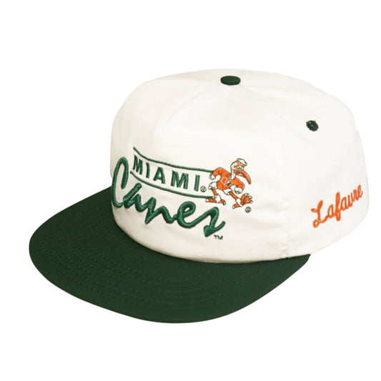 Lafavre Miami Hurricanes Cream Miami Canes Sebastian Adjustable Hat