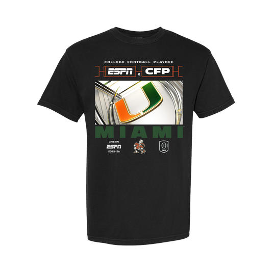Something Inked Miami Hurricanes Black ESPN College Gameday College Football Playoff T-Shirt