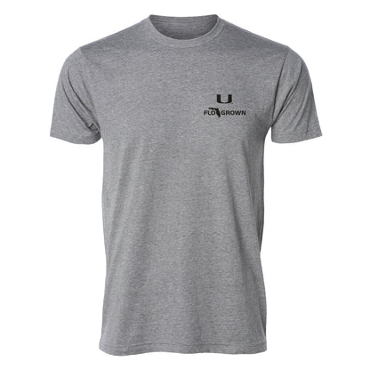 FloGrown Miami Hurricanes Grey It’s All About The U Wood Flag T-Shirt