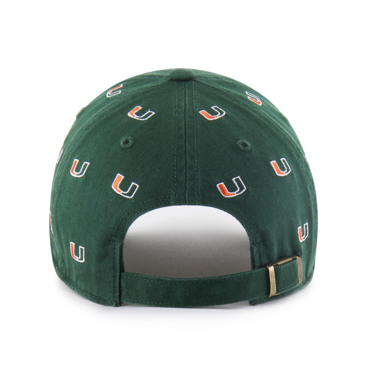 &#39;47 Brand Miami Hurricanes  Women&#39;s Green Adjustable Clean Up U Confetti Hat