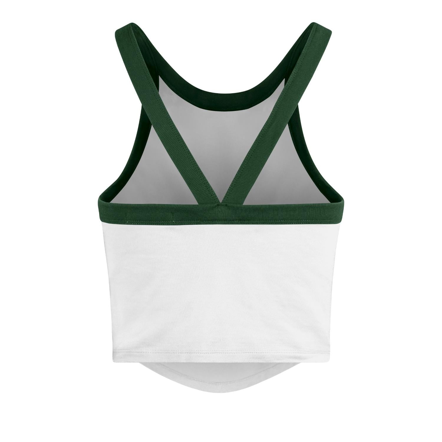 47 Brand Miami Hurricanes Women's White Retro Star Cropped Tank