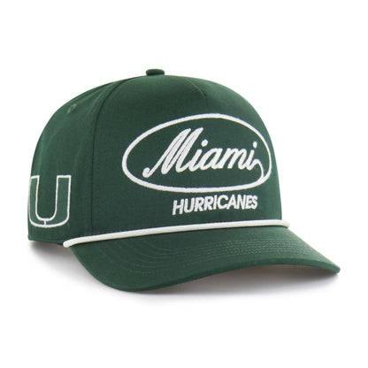 '47 Brand Miami Hurricanes Green Script Oval HITCH Hat