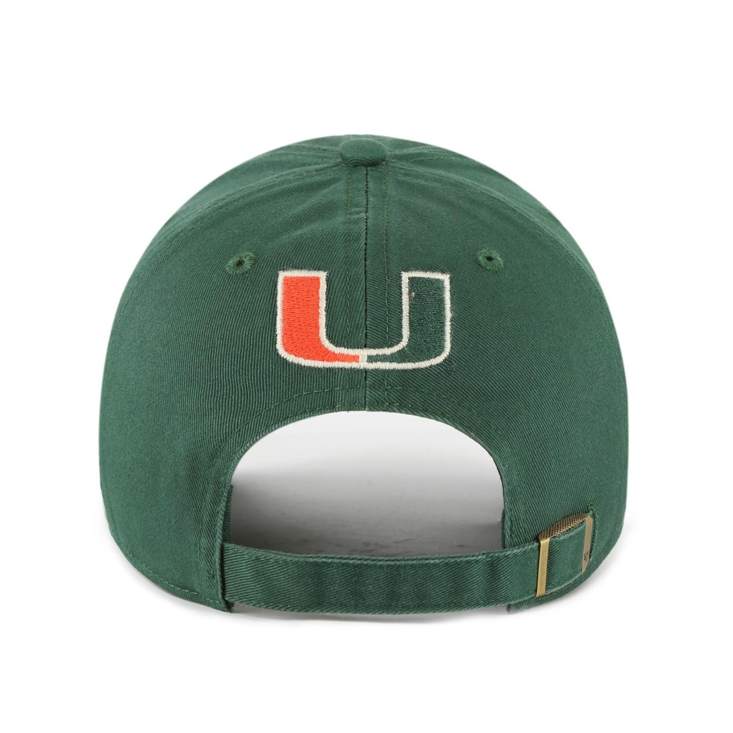 '47 Brand Miami Hurricanes Green Miami Legacy "U of M" Varsity Adjustable Clean Up Hat