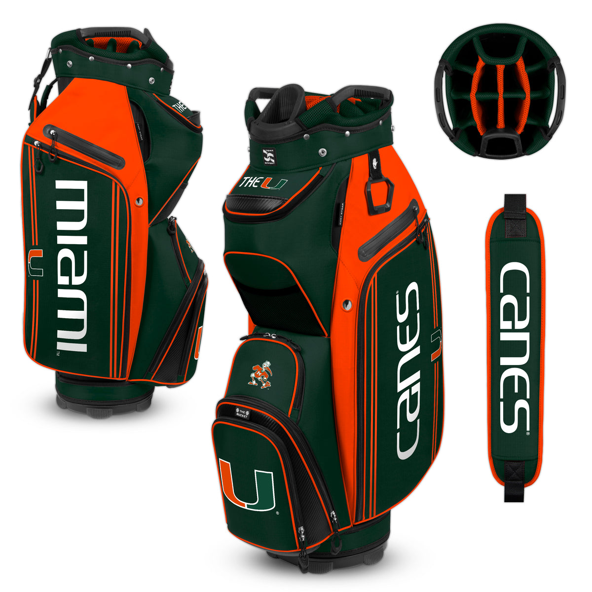 WinCraft Miami Hurricanes Team Color Golf Bag Cooler Cart