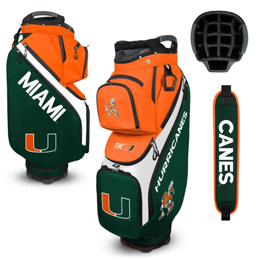 Wincraft Miami Hurricanes Green and Orange Cart Golf Bag