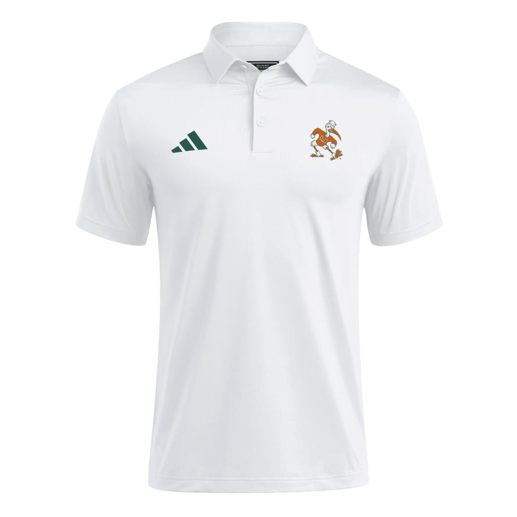 adidas Miami Hurricanes White Ultimate365 Sebastian Polo